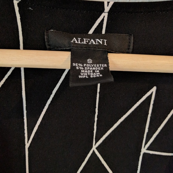 Alfani Black Block Pattern Sleeveless Jumpsuits with Belt - Picture 5 of 5